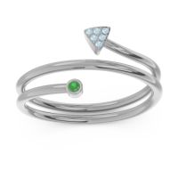 Modern Wrap Bezel Pave Viparyaya Ring