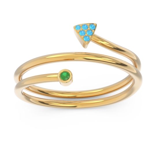 Modern Wrap Bezel Pave Viparyaya Ring