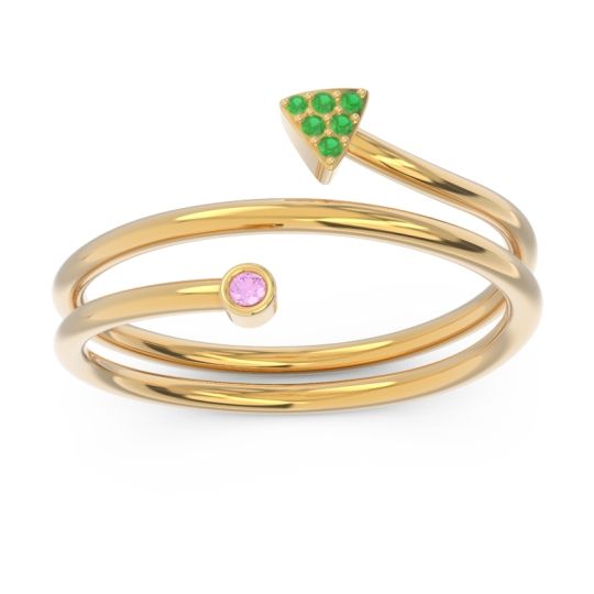 Modern Wrap Bezel Pave Viparyaya Ring