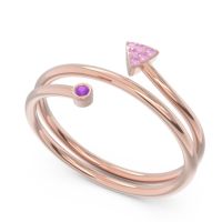 Modern Wrap Bezel Pave Viparyaya Ring