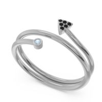 Modern Wrap Bezel Pave Viparyaya Ring