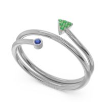 Modern Wrap Bezel Pave Viparyaya Ring