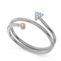 Modern Wrap Bezel Pave Viparyaya Ring