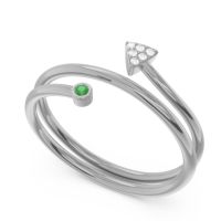 Modern Wrap Bezel Pave Viparyaya Ring