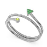 Modern Wrap Bezel Pave Viparyaya Ring