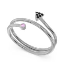 Modern Wrap Bezel Pave Viparyaya Ring