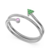 Modern Wrap Bezel Pave Viparyaya Ring