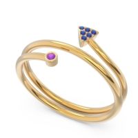 Modern Wrap Bezel Pave Viparyaya Ring