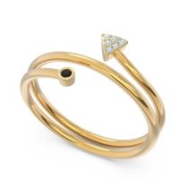 Modern Wrap Bezel Pave Viparyaya Ring