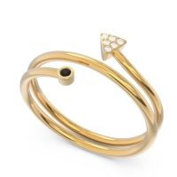 Modern Wrap Bezel Pave Viparyaya Ring
