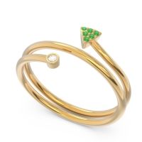 Modern Wrap Bezel Pave Viparyaya Ring