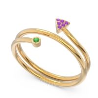 Modern Wrap Bezel Pave Viparyaya Ring