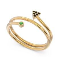 Modern Wrap Bezel Pave Viparyaya Ring