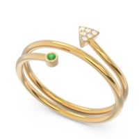 Modern Wrap Bezel Pave Viparyaya Ring