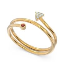 Modern Wrap Bezel Pave Viparyaya Ring