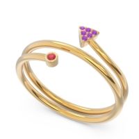 Modern Wrap Bezel Pave Viparyaya Ring