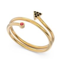 Modern Wrap Bezel Pave Viparyaya Ring