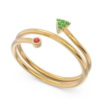 Modern Wrap Bezel Pave Viparyaya Ring