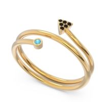 Modern Wrap Bezel Pave Viparyaya Ring