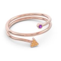 Modern Wrap Bezel Pave Viparyaya Ring