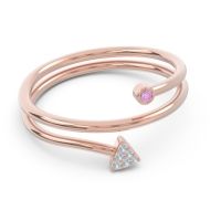 Modern Wrap Bezel Pave Viparyaya Ring