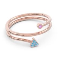 Modern Wrap Bezel Pave Viparyaya Ring