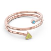 Modern Wrap Bezel Pave Viparyaya Ring