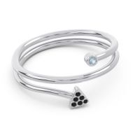 Modern Wrap Bezel Pave Viparyaya Ring