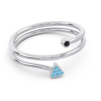 Modern Wrap Bezel Pave Viparyaya Ring