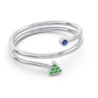 Modern Wrap Bezel Pave Viparyaya Ring