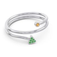 Modern Wrap Bezel Pave Viparyaya Ring