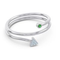 Modern Wrap Bezel Pave Viparyaya Ring