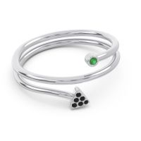 Modern Wrap Bezel Pave Viparyaya Ring