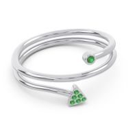 Modern Wrap Bezel Pave Viparyaya Ring