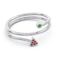 Modern Wrap Bezel Pave Viparyaya Ring