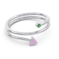 Modern Wrap Bezel Pave Viparyaya Ring