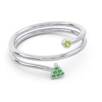 Modern Wrap Bezel Pave Viparyaya Ring