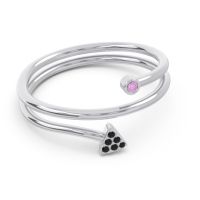 Modern Wrap Bezel Pave Viparyaya Ring