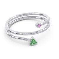Modern Wrap Bezel Pave Viparyaya Ring