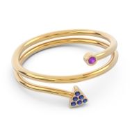 Modern Wrap Bezel Pave Viparyaya Ring