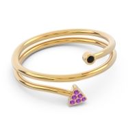 Modern Wrap Bezel Pave Viparyaya Ring