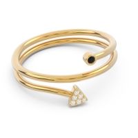 Modern Wrap Bezel Pave Viparyaya Ring