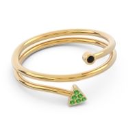 Modern Wrap Bezel Pave Viparyaya Ring