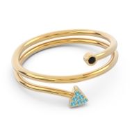Modern Wrap Bezel Pave Viparyaya Ring