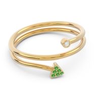 Modern Wrap Bezel Pave Viparyaya Ring