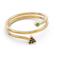 Modern Wrap Bezel Pave Viparyaya Ring