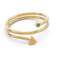 Modern Wrap Bezel Pave Viparyaya Ring