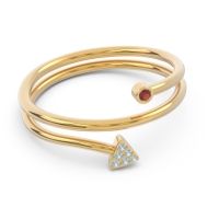Modern Wrap Bezel Pave Viparyaya Ring