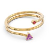 Modern Wrap Bezel Pave Viparyaya Ring