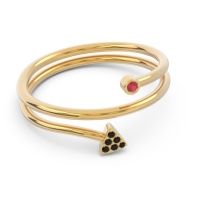 Modern Wrap Bezel Pave Viparyaya Ring